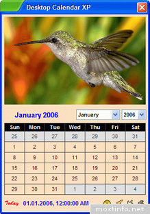 Desktop Calendar XP 5.02